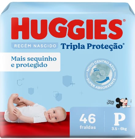 Fralda Huggies P Tripla proteção